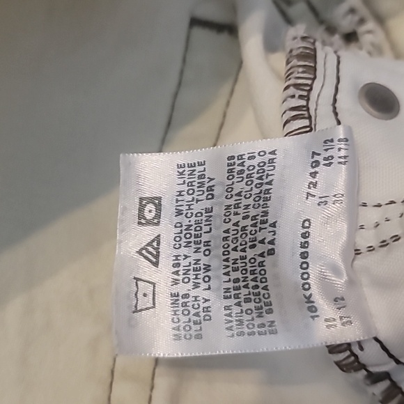 Lee regular fit straight leg white denim jeans size 36 x 30 100% cotton - Picture 7 of 10